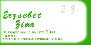 erzsebet zima business card